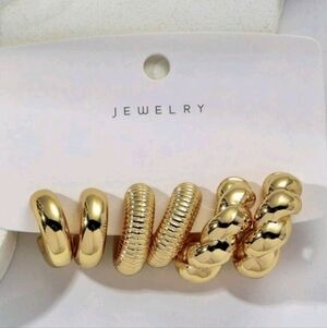 3pk Gold Fashion Hoops Earring Set